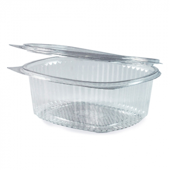 Feinkostbecher oval klar mit Deckel 1000 ml PET (50 Stk.)